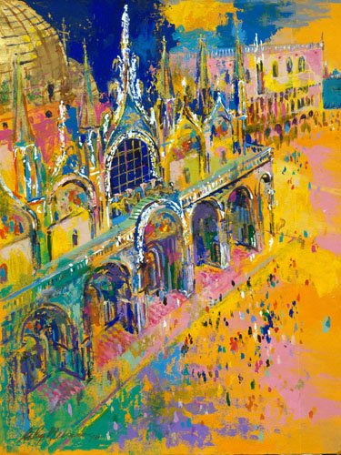 San Marco's Square painting - Leroy Neiman San Marco's Square art painting
